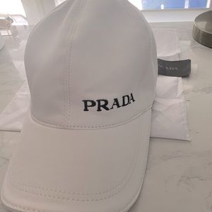 White Prada hat